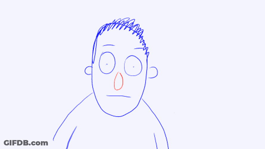 Eating Man Blue Animation GIF