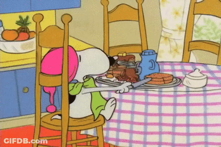Eating Meal Peanuts Snoopy Thanksgiving GIF