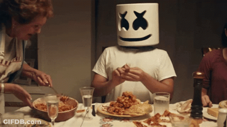 Eating Out Shy Marshmellow GIF