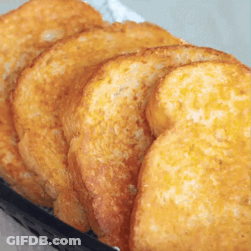 Eating Toast Bread Transition GIF