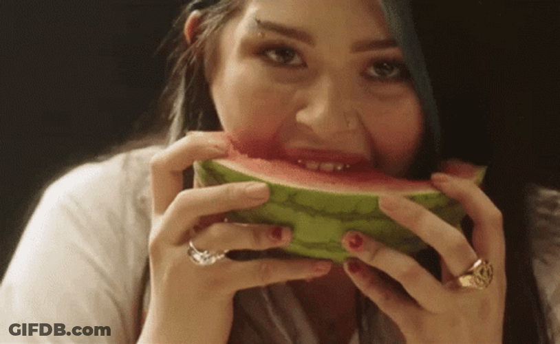 Eating Watermelon DeathbyRomy Singer GIF