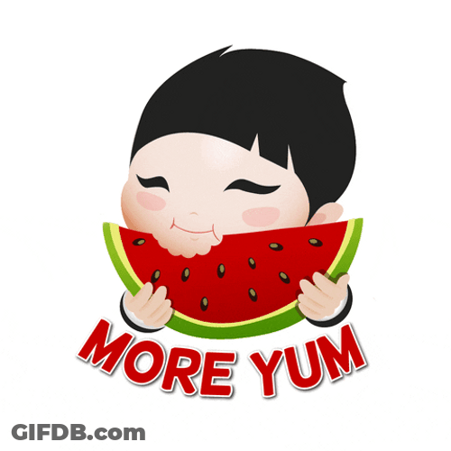 Eating Watermelon More Yum Smile GIF