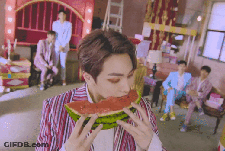Eating Watermelon PENTAGON Music Video GIF
