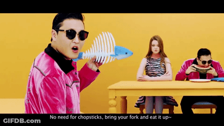 Eating Watermelon PSY I Luv It K-Pop GIF