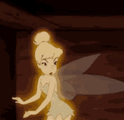 Eaves Dropping Tinkerbell GIF
