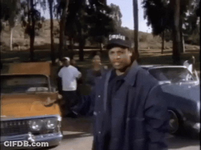 Eazy E Freestyling Bouncing Cars Background GIF