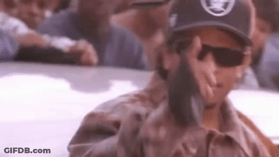 Eazy E Freestyling Crowd Cheering Behind GIF