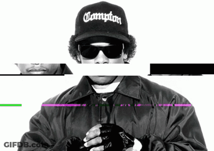 Eazy E Glitchy Various Image Selection GIF