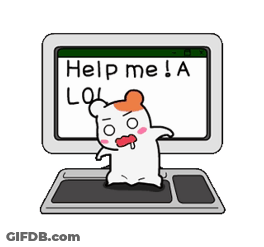 Ebichu Send Help Sticker GIF