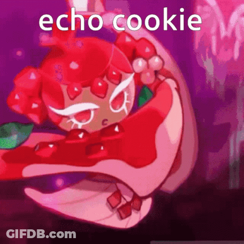 Echo Cookie On Purple Surface GIF