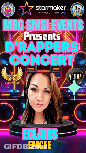Eclairs Emcee D-Rappers Concert Poster GIF