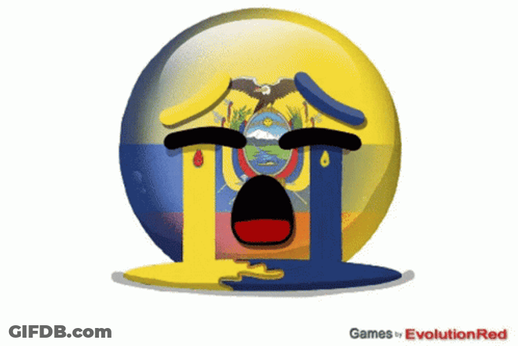 Ecuador Crying Flag Emoji GIF
