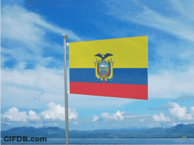 Ecuador Flag Blue Sky GIF