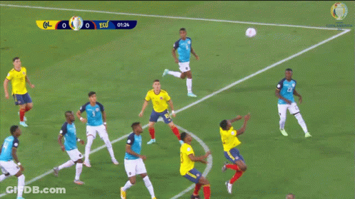 Ecuador Vs Colombia Soccer Game 0-0 GIF