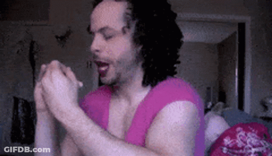 Ed Bassmaster Dresses Up As Girl Filing Nails GIF