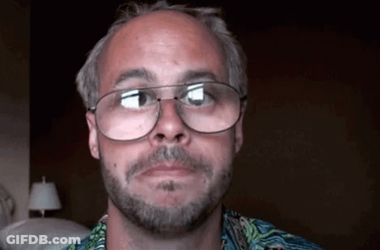 Ed Bassmaster Staring At Screen With Mouth Murmuring GIF