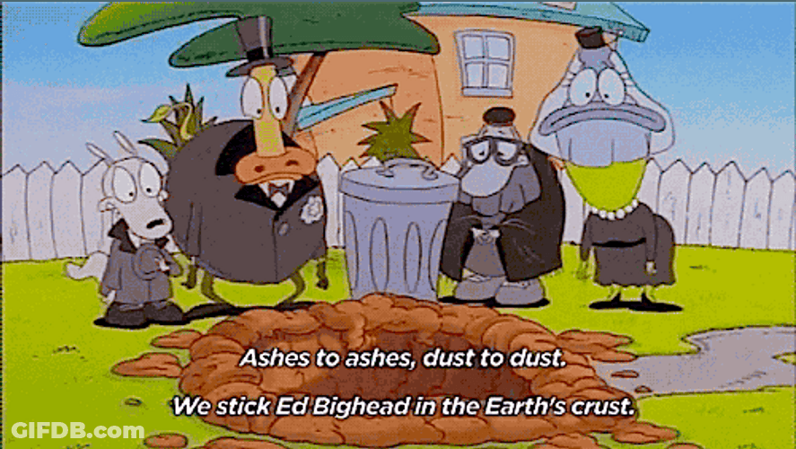 Ed Bighead Funeral Rockos Modern LIfe GIF