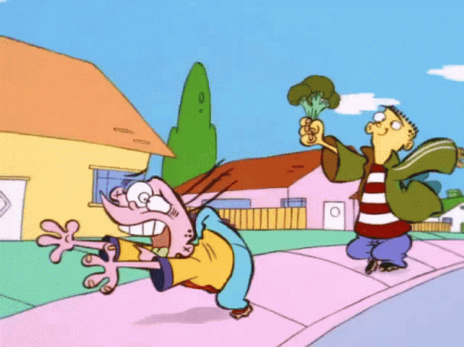 Ed & Eddy Holding Broccoli GIF