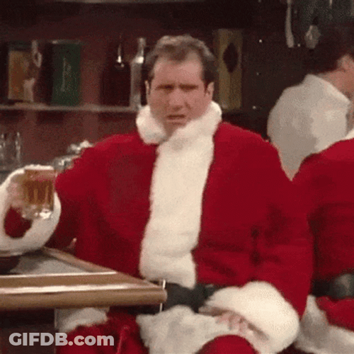 Ed O'Neill Drunk Santa GIF