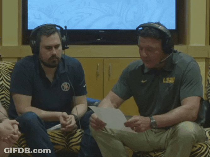 Ed Orgeron Fist Bump His Friend GIF