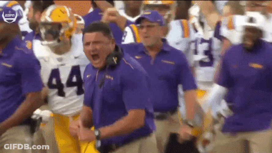 Ed Orgeron Shouting GIF