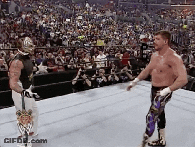 Eddie Guerrero Rey Mysterio Hand Shake GIF