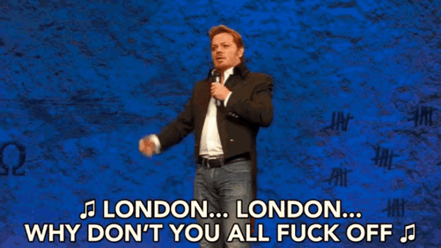 Eddie Izzard London GIF