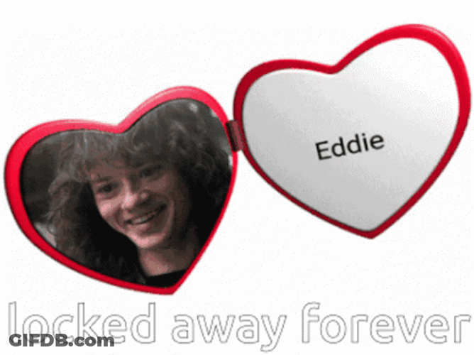 Eddie Munson Locket Locked Away GIF