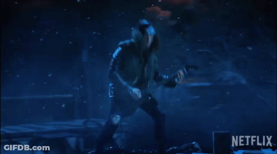 Eddie Munson Rock Guitar GIF