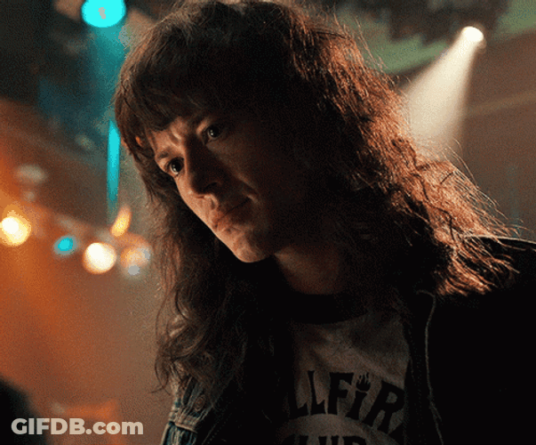 Eddie Munson Serious To Unserious GIF