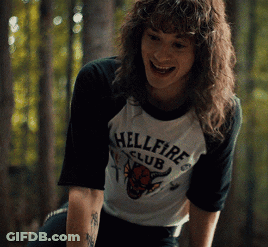 Eddie Munson Sits Down GIF