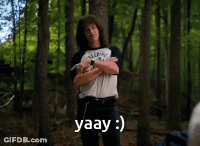 Eddie Munson Yay Hooray GIF