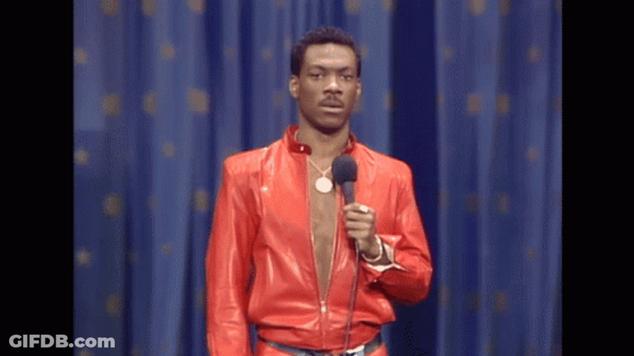 Eddie Murphy Disbelief Reaction Finger Gun GIF