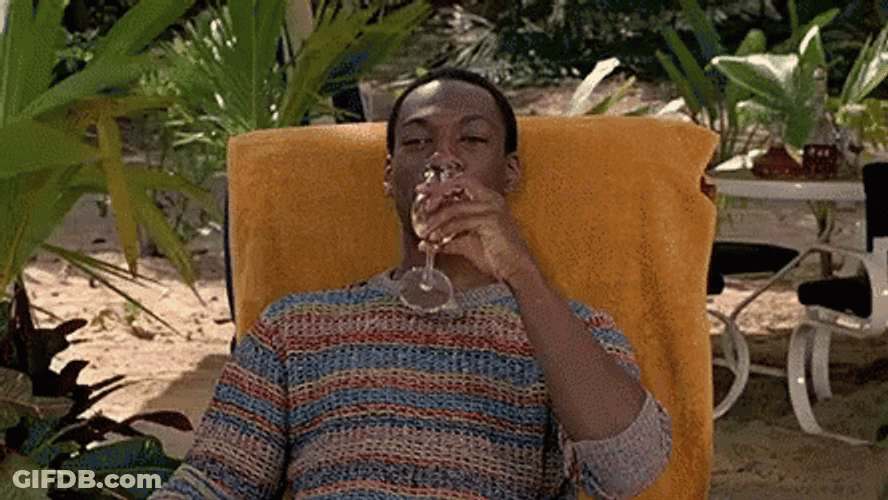 Eddie Murphy Relaxing Drinking Wine GIF