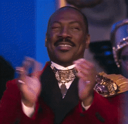 Eddie Murphy Sending Congrats By Applauding GIF