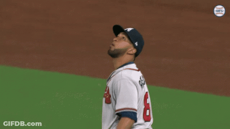 Eddie Rosario Catching Baseball Ball GIF