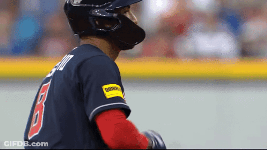 Eddie Rosario Praying In Game GIF