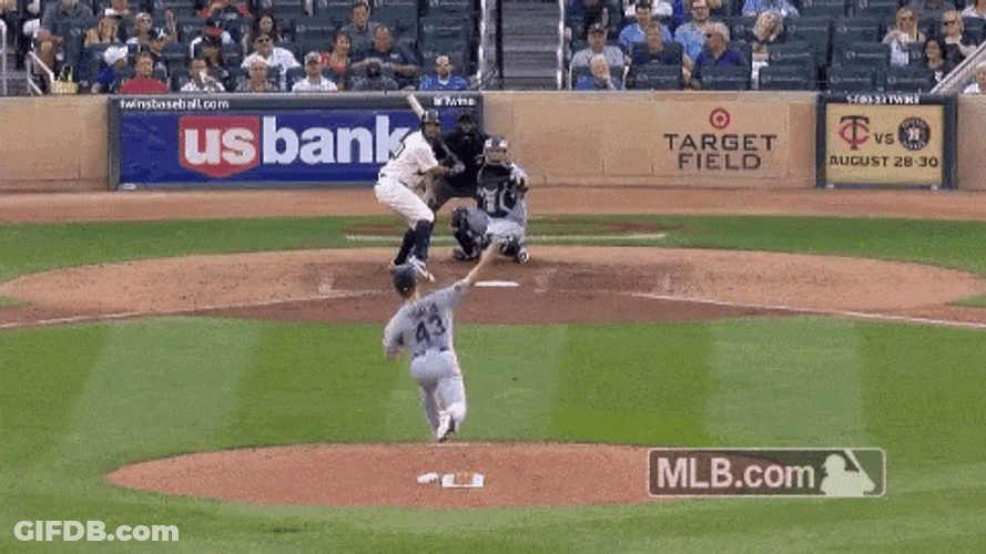 Eddie Rosario Strong Batting GIF