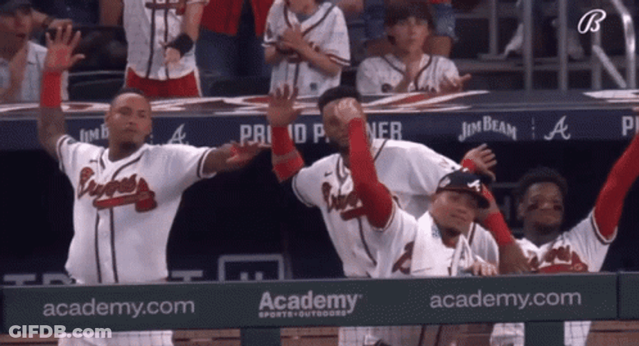 Eddie Rosario Team Reaction GIF