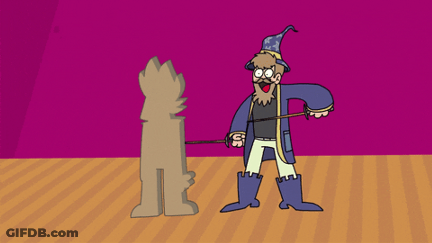 Eddsworld Magician Stabbing A Cardboard GIF