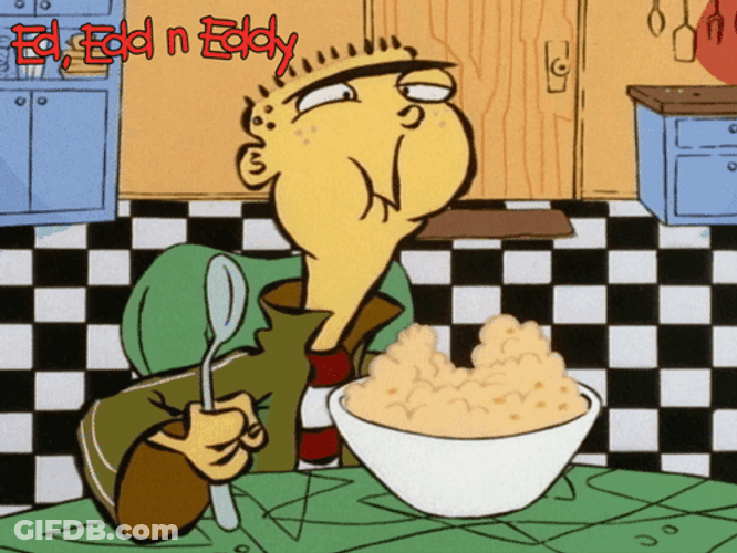 Eddy Eating Mac N Cheese GIF