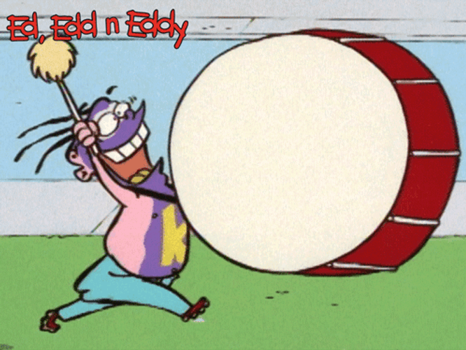 Eddy Making Noise With The Drums GIF