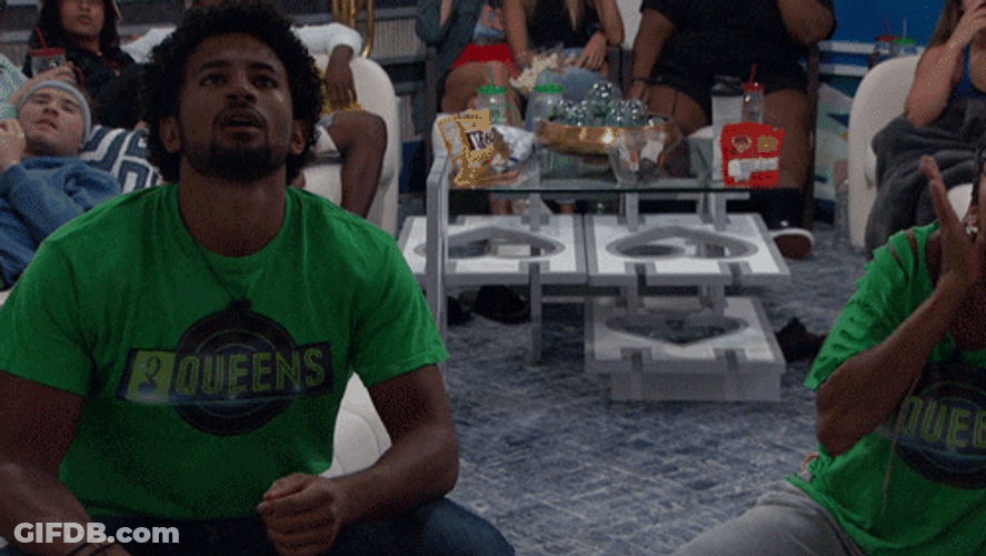 Edge Of My Seat Green Guys GIF