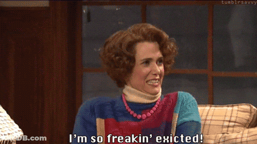 Edge Of My Seat Kristen Wiig GIF