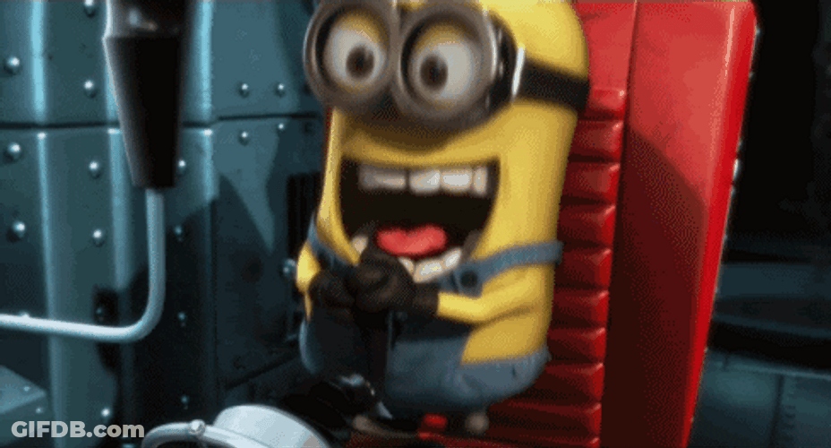 Edge Of My Seat Minion GIF