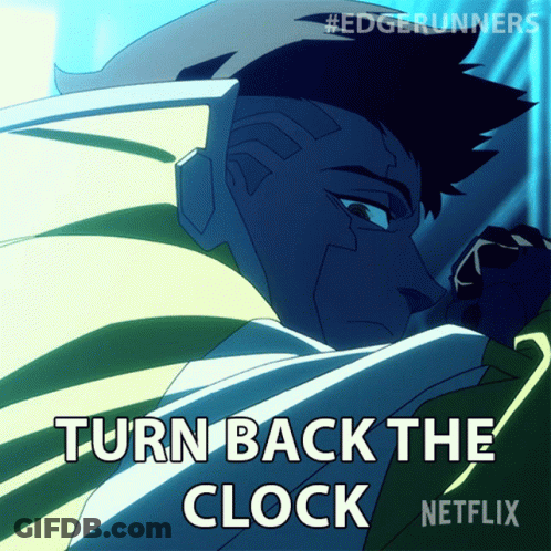 Edgerunners Man Holding Sword GIF