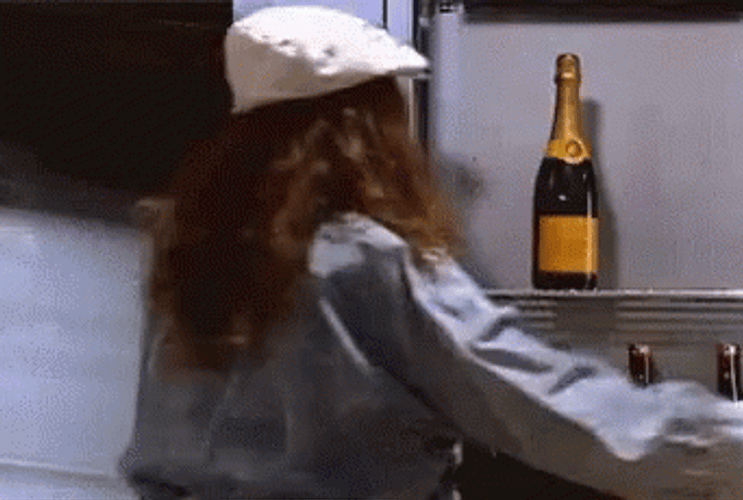 Edina Monsoon Taking Champagne GIF