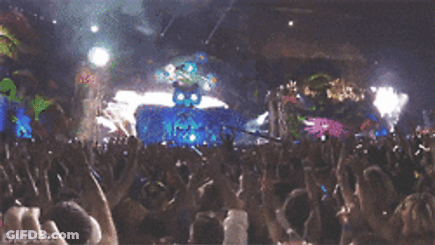 EDM Colorful Rave Party GIF