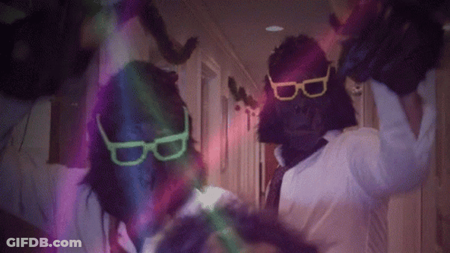 EDM Monkey Rave Dancing GIF