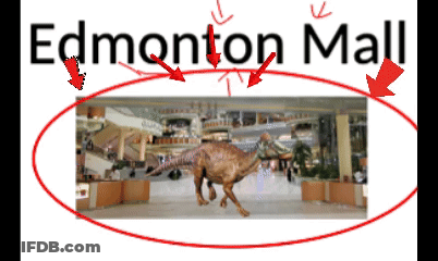 Edmonton Mall Dinosaur Advertisement GIF